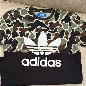 Adidas Mens Camouflage and Black T-Shirt